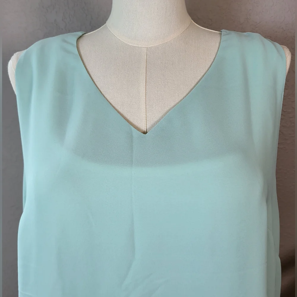 CATO Mint Green Asymmetrical Sleeveless Blouse - Plus Size 22/24W or Size 3X - Picture 5 of 7